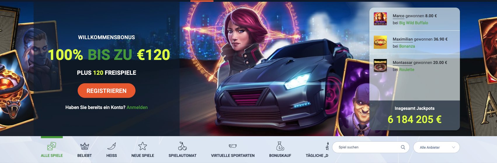 20bet Homepage screenshot