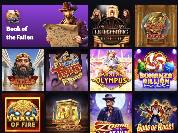 Slot Hunter Casino Spieleauswahl