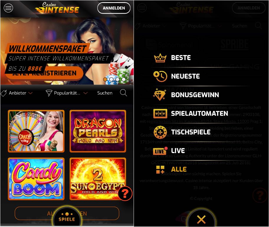Casinointense App