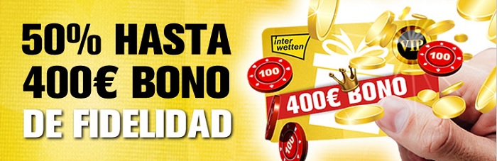 Códigos Promocionales de Interwetten Casino Bono Fidelidad