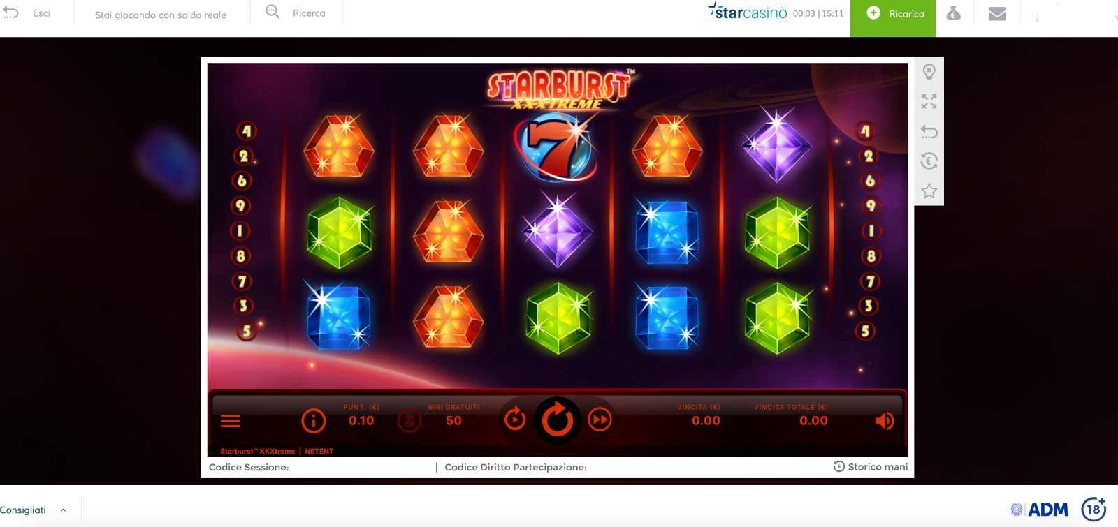 Slot Starbust XXXtreme