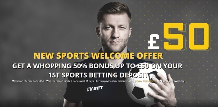 50 sports welcome bonus