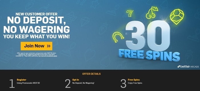 betfair arcade new customer welcome offer