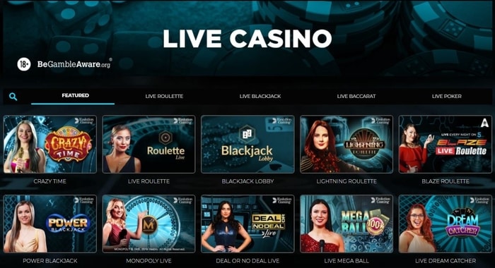 21.co.uk live casino list of games
