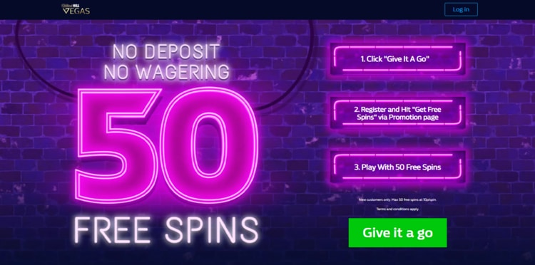 william hill vegas free spins welcome bonus for new players
